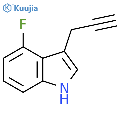 4-fluoro-3-(prop-2-yn-1-yl)-1H-indole structure