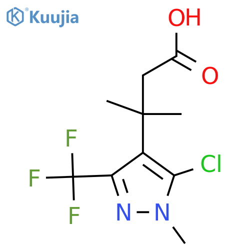 3-5-chloro-1-methyl-3-(trifluoromethyl)-1H-pyrazol-4-yl-3-methylbutanoic acid structure