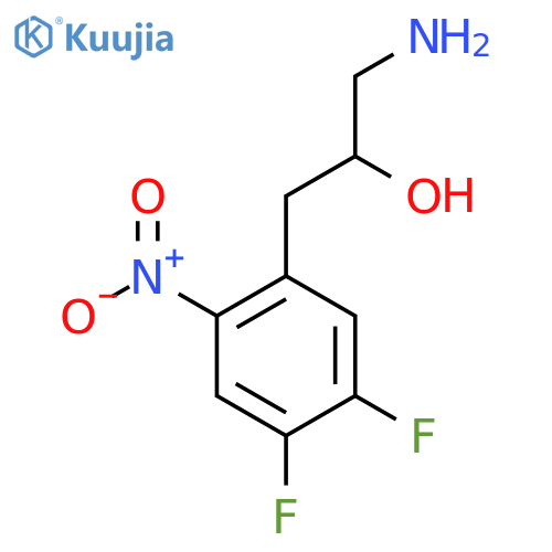 1-amino-3-(4,5-difluoro-2-nitrophenyl)propan-2-ol structure