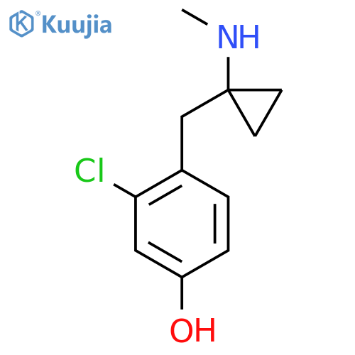 3-chloro-4-{1-(methylamino)cyclopropylmethyl}phenol structure