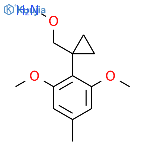 O-{1-(2,6-dimethoxy-4-methylphenyl)cyclopropylmethyl}hydroxylamine structure