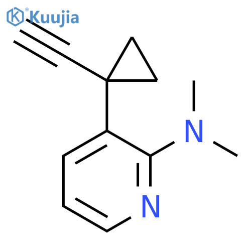 3-(1-ethynylcyclopropyl)-N,N-dimethylpyridin-2-amine structure