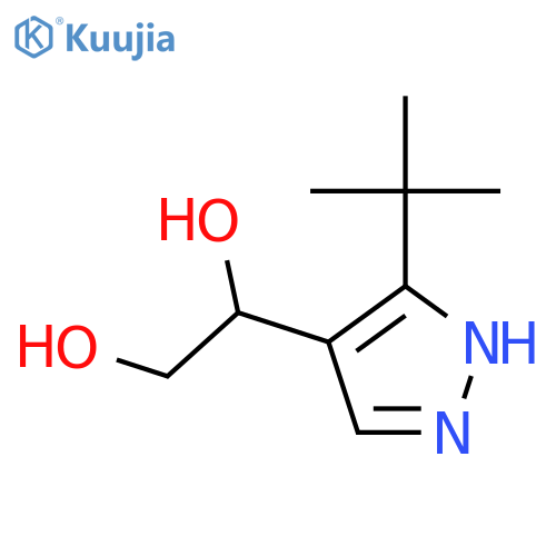 1-(3-tert-butyl-1H-pyrazol-4-yl)ethane-1,2-diol structure