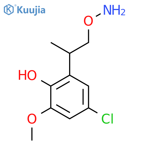 2-1-(aminooxy)propan-2-yl-4-chloro-6-methoxyphenol structure