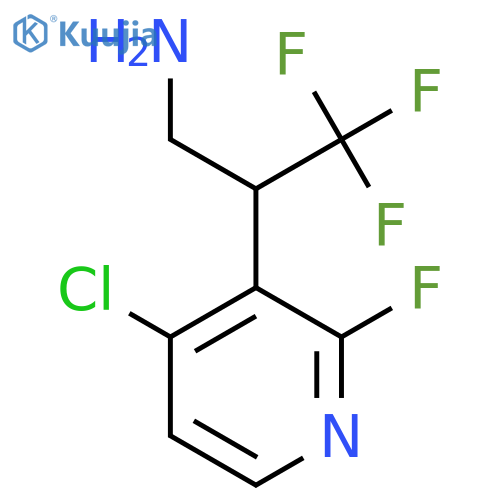 2-(4-chloro-2-fluoropyridin-3-yl)-3,3,3-trifluoropropan-1-amine structure