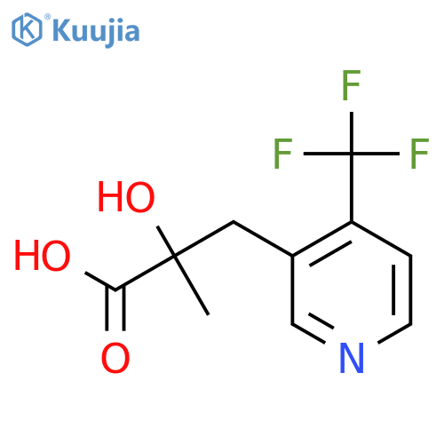2-hydroxy-2-methyl-3-4-(trifluoromethyl)pyridin-3-ylpropanoic acid structure