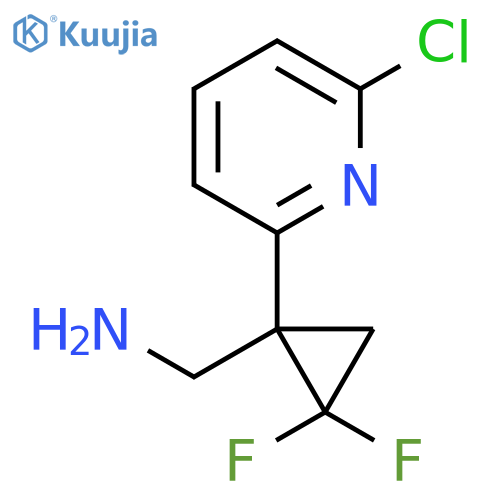 1-(6-chloropyridin-2-yl)-2,2-difluorocyclopropylmethanamine structure