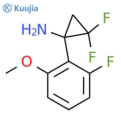 2,2-difluoro-1-(2-fluoro-6-methoxyphenyl)cyclopropan-1-amine structure