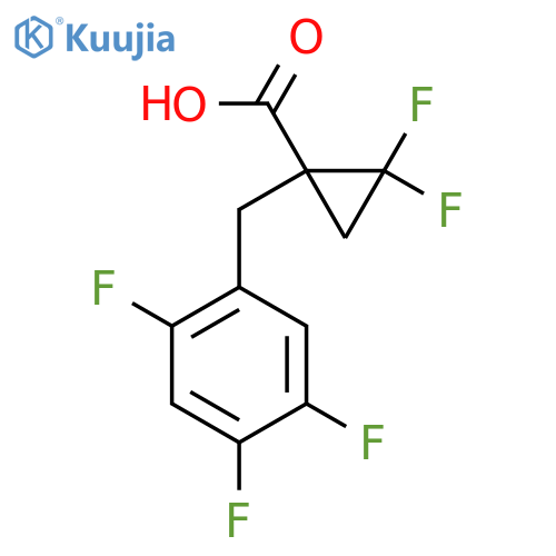 2,2-difluoro-1-(2,4,5-trifluorophenyl)methylcyclopropane-1-carboxylic acid structure