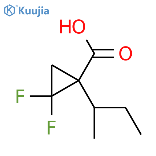 1-(butan-2-yl)-2,2-difluorocyclopropane-1-carboxylic acid structure