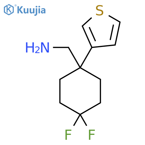 [4,4-Difluoro-1-(thiophen-3-yl)cyclohexyl]methanamine structure