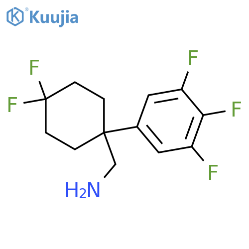 4,4-difluoro-1-(3,4,5-trifluorophenyl)cyclohexylmethanamine structure