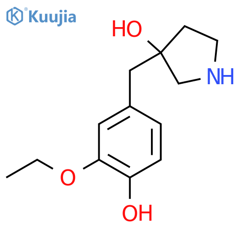 3-(3-ethoxy-4-hydroxyphenyl)methylpyrrolidin-3-ol structure