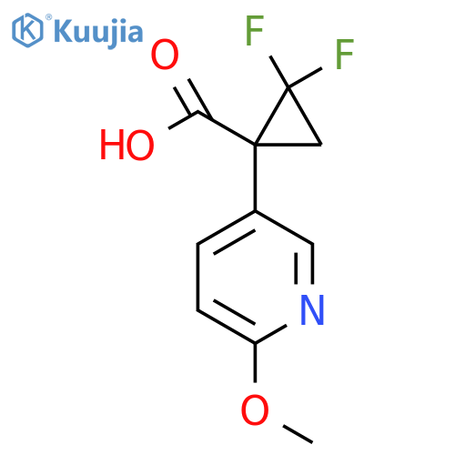 2,2-difluoro-1-(6-methoxypyridin-3-yl)cyclopropane-1-carboxylic acid structure