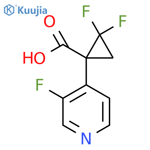 2,2-difluoro-1-(3-fluoropyridin-4-yl)cyclopropane-1-carboxylic acid structure