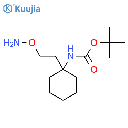 tert-butyl N-{1-2-(aminooxy)ethylcyclohexyl}carbamate structure