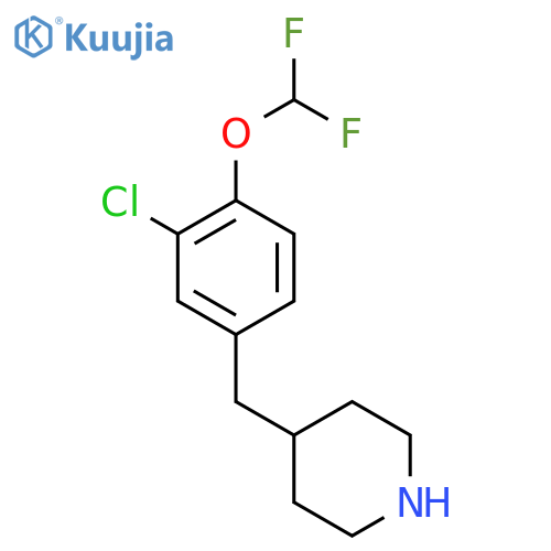 4-{3-chloro-4-(difluoromethoxy)phenylmethyl}piperidine structure
