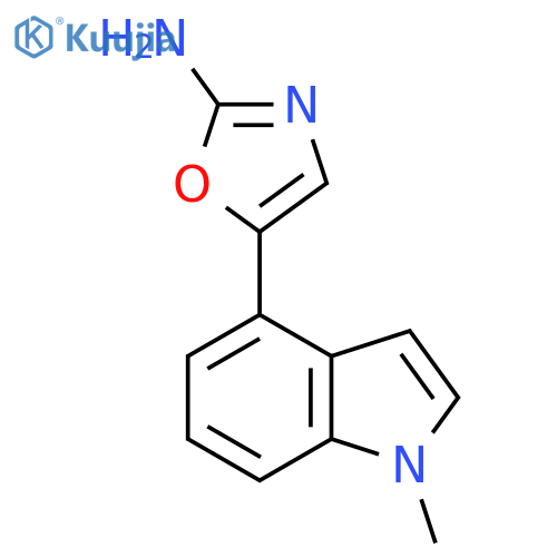 5-(1-methyl-1H-indol-4-yl)-1,3-oxazol-2-amine structure