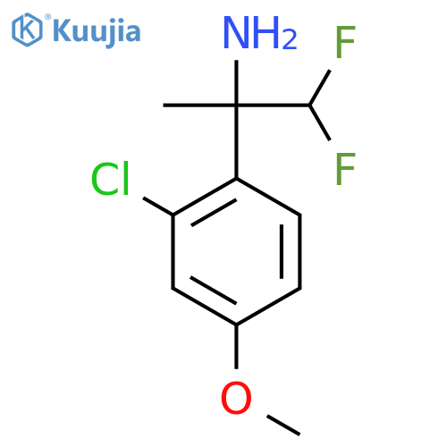 2-(2-chloro-4-methoxyphenyl)-1,1-difluoropropan-2-amine structure