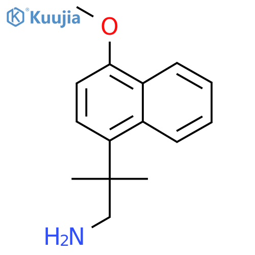2-(4-methoxynaphthalen-1-yl)-2-methylpropan-1-amine structure
