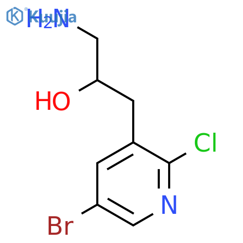 1-amino-3-(5-bromo-2-chloropyridin-3-yl)propan-2-ol structure