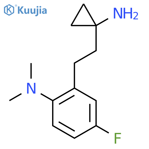 2-2-(1-aminocyclopropyl)ethyl-4-fluoro-N,N-dimethylaniline structure