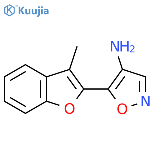 5-(3-methyl-1-benzofuran-2-yl)-1,2-oxazol-4-amine structure