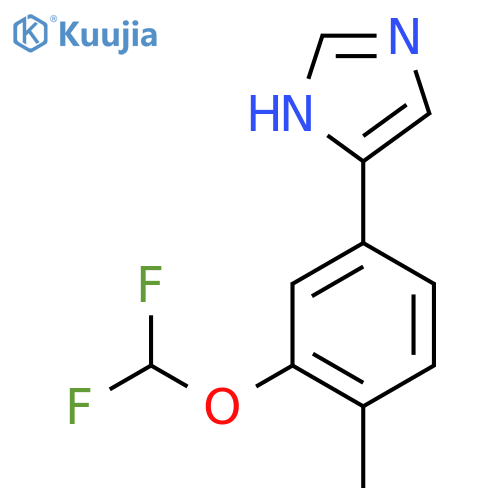 4-3-(difluoromethoxy)-4-methylphenyl-1H-imidazole structure