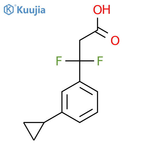 3-(3-cyclopropylphenyl)-3,3-difluoropropanoic acid structure