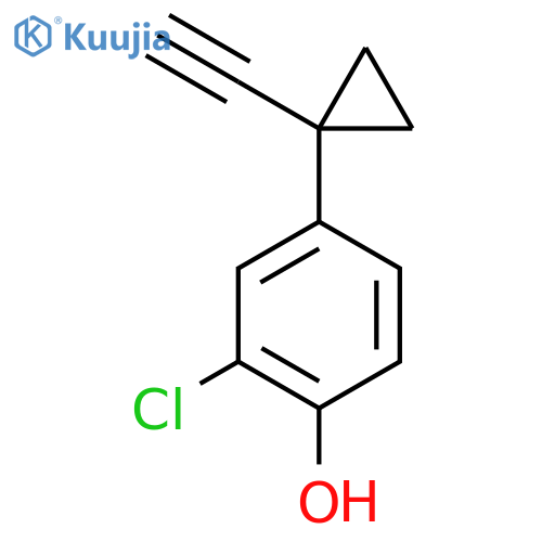 2-chloro-4-(1-ethynylcyclopropyl)phenol structure