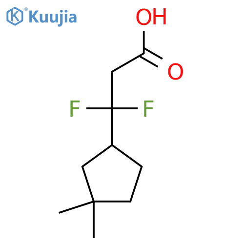 3-(3,3-dimethylcyclopentyl)-3,3-difluoropropanoic acid structure