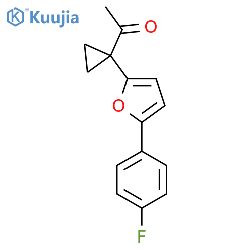 1-{1-5-(4-fluorophenyl)furan-2-ylcyclopropyl}ethan-1-one structure