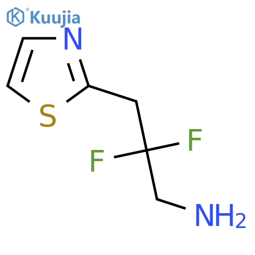 2,2-difluoro-3-(1,3-thiazol-2-yl)propan-1-amine structure
