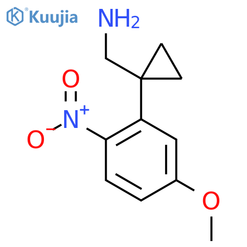 1-(5-methoxy-2-nitrophenyl)cyclopropylmethanamine structure