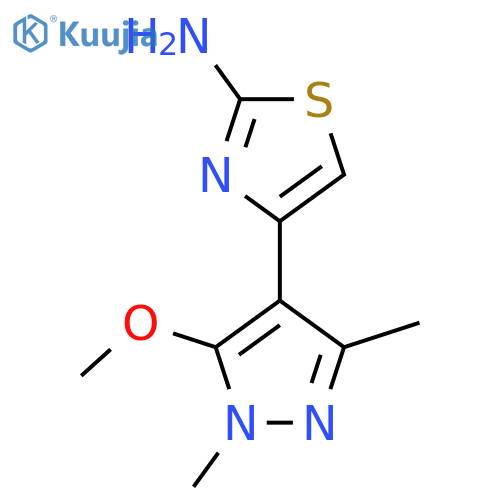 4-(5-methoxy-1,3-dimethyl-1H-pyrazol-4-yl)-1,3-thiazol-2-amine structure