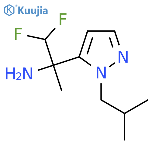 1,1-difluoro-2-1-(2-methylpropyl)-1H-pyrazol-5-ylpropan-2-amine structure