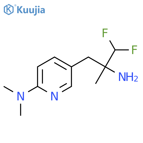 5-(2-amino-3,3-difluoro-2-methylpropyl)-N,N-dimethylpyridin-2-amine structure