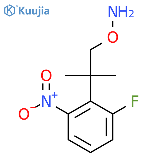 O-2-(2-fluoro-6-nitrophenyl)-2-methylpropylhydroxylamine structure