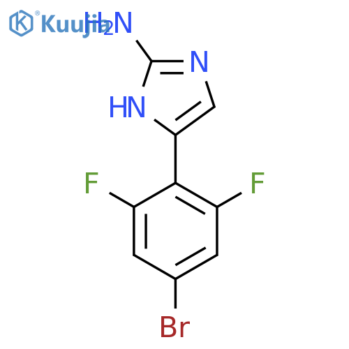 5-(4-bromo-2,6-difluorophenyl)-1H-imidazol-2-amine structure