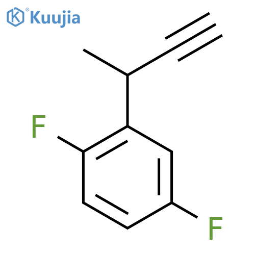 2-(but-3-yn-2-yl)-1,4-difluorobenzene structure