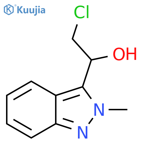 2-chloro-1-(2-methyl-2H-indazol-3-yl)ethan-1-ol structure