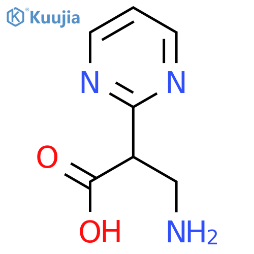 3-amino-2-(pyrimidin-2-yl)propanoic acid structure