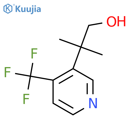 2-methyl-2-4-(trifluoromethyl)pyridin-3-ylpropan-1-ol structure