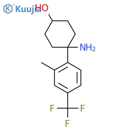 4-amino-4-2-methyl-4-(trifluoromethyl)phenylcyclohexan-1-ol structure