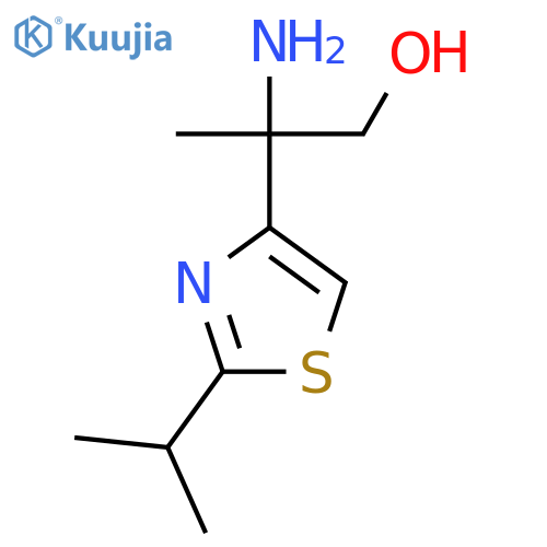 2-amino-2-2-(propan-2-yl)-1,3-thiazol-4-ylpropan-1-ol structure