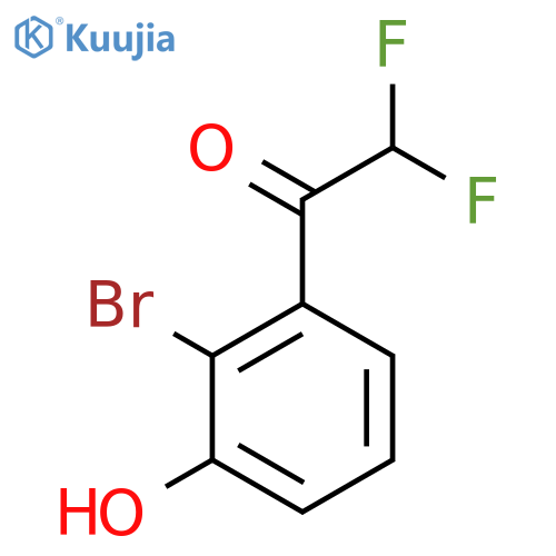 1-(2-bromo-3-hydroxyphenyl)-2,2-difluoroethan-1-one structure