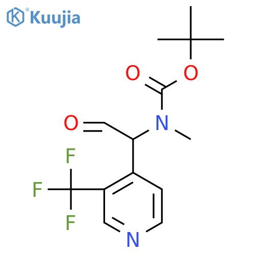 tert-butyl N-methyl-N-{2-oxo-1-3-(trifluoromethyl)pyridin-4-ylethyl}carbamate structure
