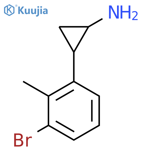 2-(3-bromo-2-methylphenyl)cyclopropan-1-amine structure