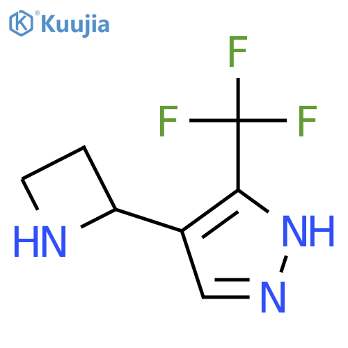 4-(azetidin-2-yl)-3-(trifluoromethyl)-1H-pyrazole structure