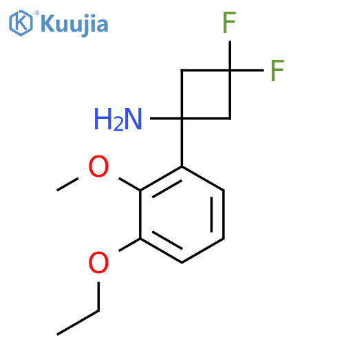 1-(3-ethoxy-2-methoxyphenyl)-3,3-difluorocyclobutan-1-amine structure